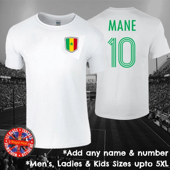 Sadio Mane Senegal Football T-shirt Mens Ladies Kids Euros