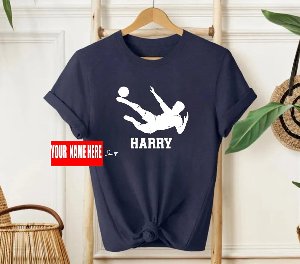 Personalise Soccer Player Kickoff T-Shirt - Custom Match Supporter Fan Gift Idea