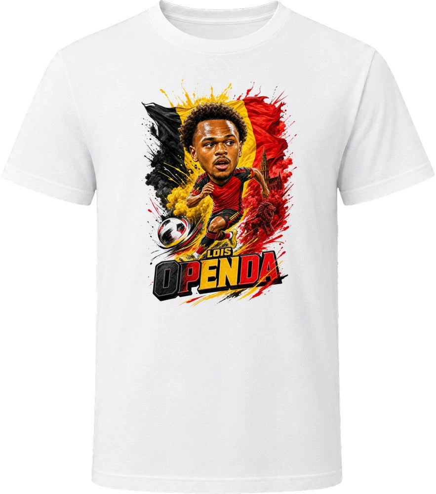 Lois Openda Belgium Soccer Caricature 2026 World Cup T Shirt