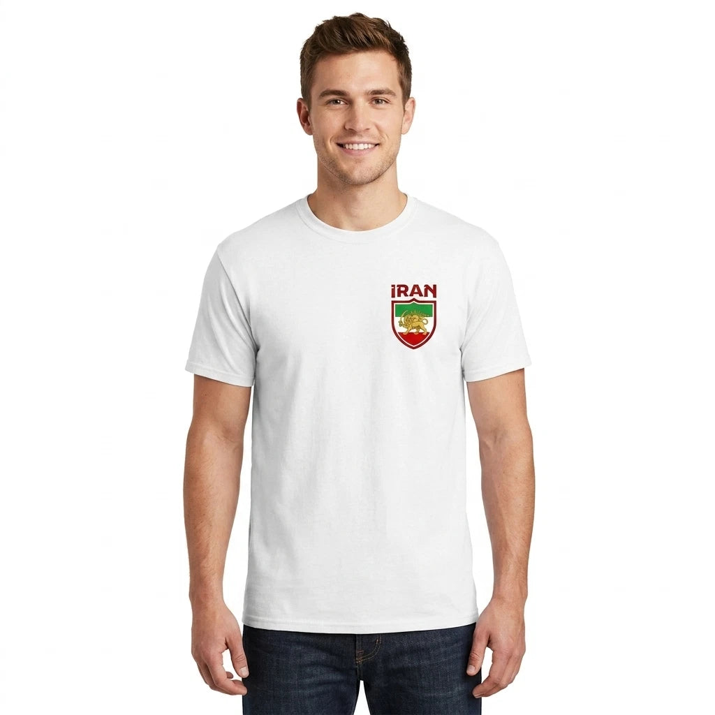 Iran World Cup 2026 T Shirt Mens Football Soccer Fan Iran Supporter Old Flag