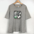 Vintage Y2K Soccer Graphic T Shirt Mens XL Gray Sports World Cup Tee FIFA