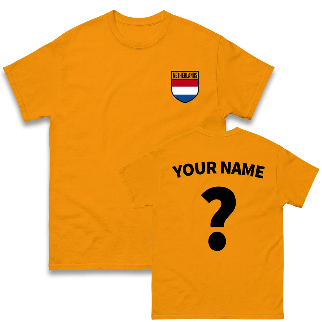 Netherland football Badge T Shirt,Personalised Netherland Tee,Custom Name Number
