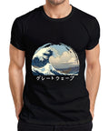 グレートウェーブ Hokusai Wave Japanese Ukiyoe Sea Boat Anime Manga Men's T-Shirt