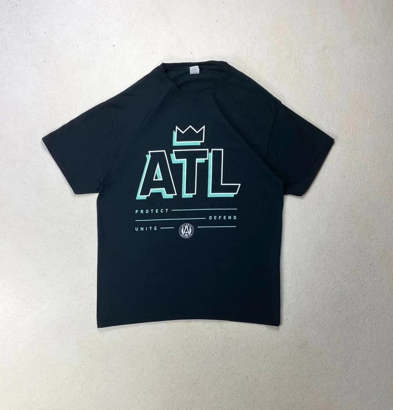Atlanta United Soccer Us Short Sleeve / Short Sleeve Printed T-Shirt 100% Co