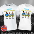 Argentina World Cup Winners Football Fan T-shirt Maradona Messi