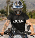 Biker Evolution T-shirt Biking Bike Riding Rider Race Track Adults kids XMAS Top