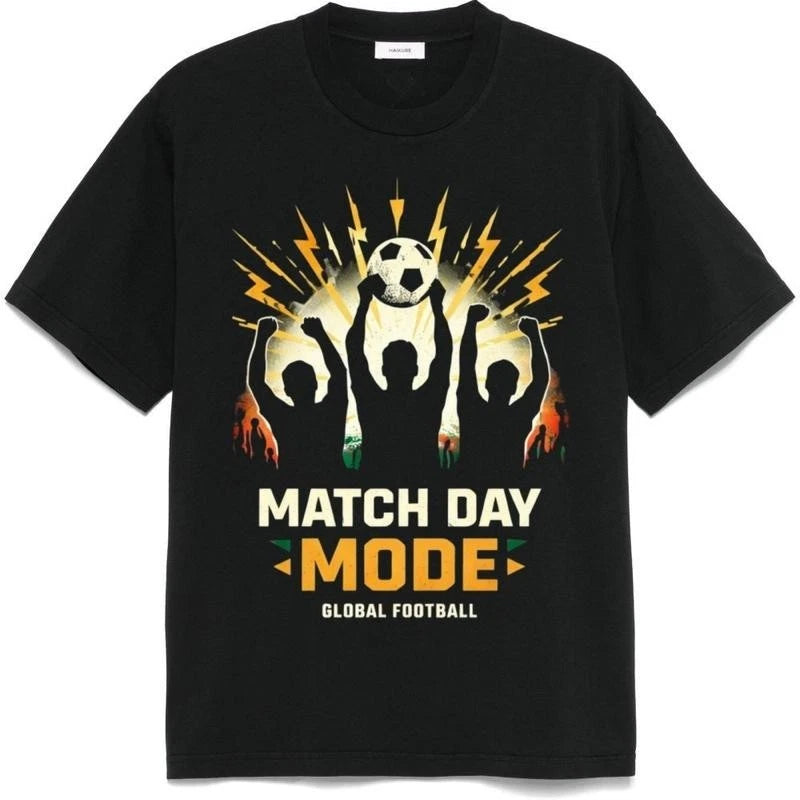 Match Day Mode Global Football T-Shirt – Soccer Fan Graphic Tee, Game Day Outfit