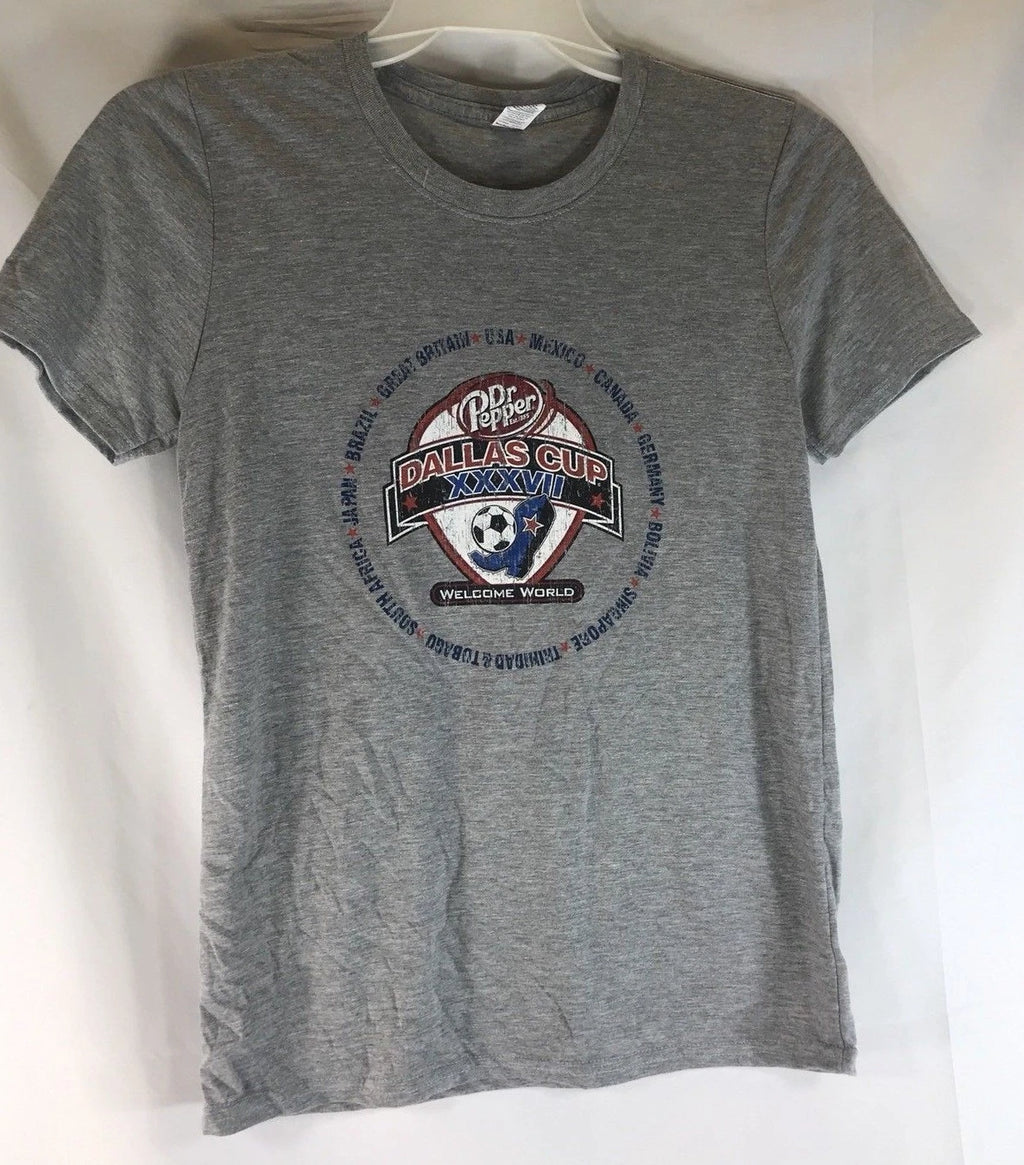 Texas Dallas Cup XXXVII Soccer T Shirt Gray Mens - Medium