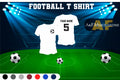 Custom printed Personalised Football T-shirt Name Number player Celebration Fan
