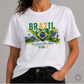 Brazil t shirt 2026 flag football tee gift Brasil heart soccer fan top all sizes