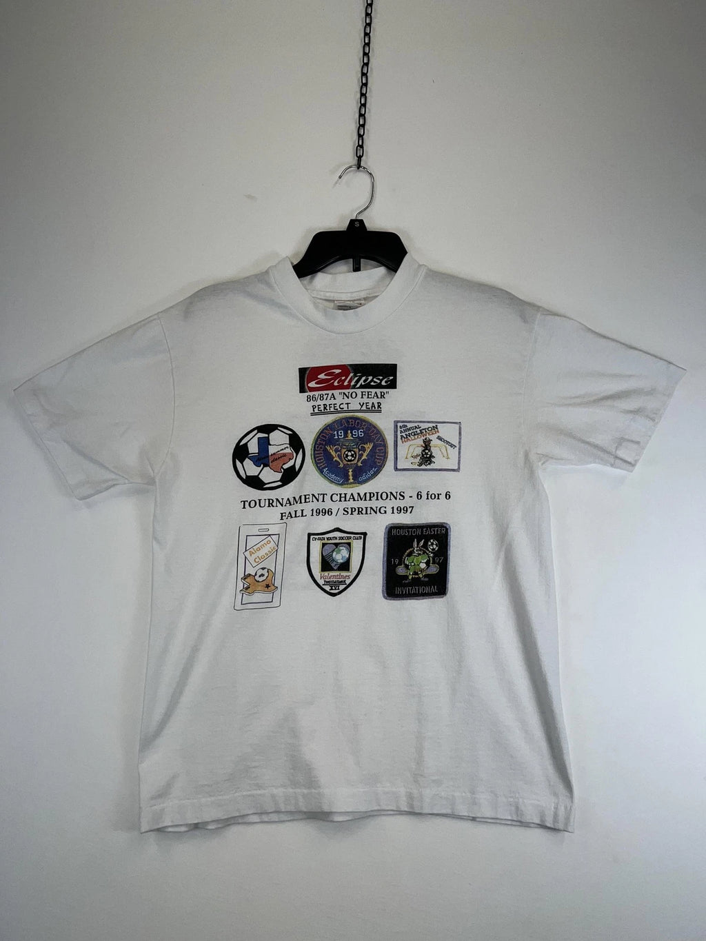 Vintage Hanes Shirt Mens Medium PYSA U-11 Boys Soccer Champions 1996 1997 90s