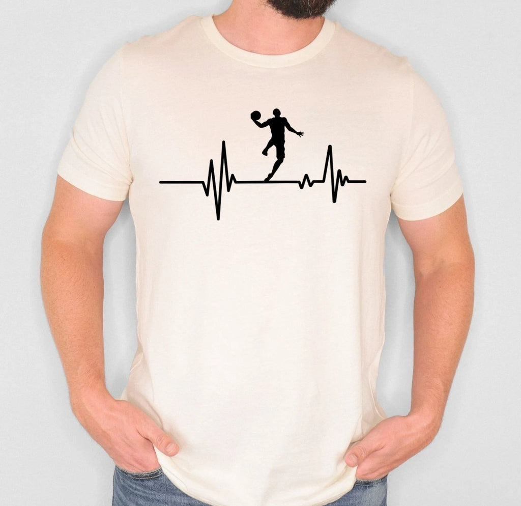 Handball Heartbeat T Shirt Sports Lover Tee Athlete Birthday Gift Xmas Tops