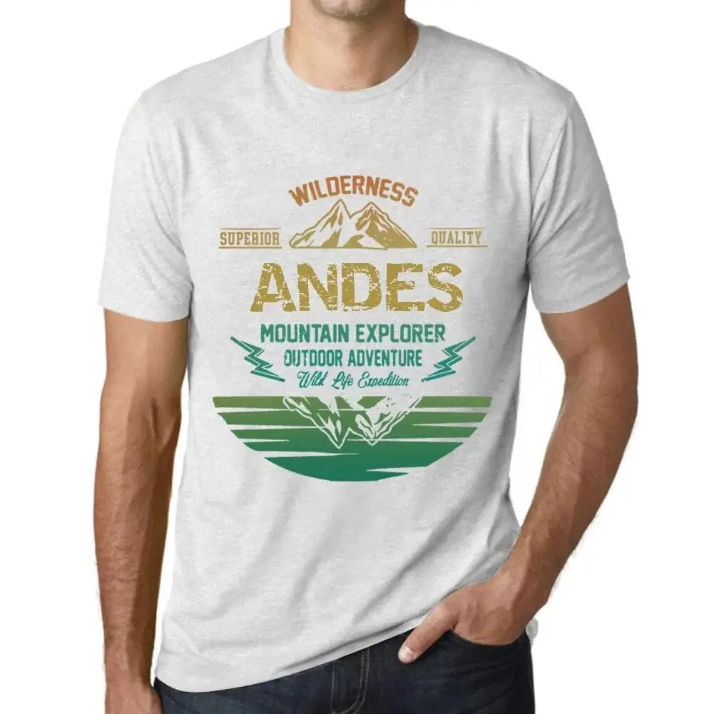 Men's Graphic T-Shirt Outdoor Adventure, Wilderness, Mountain Explorer Andes