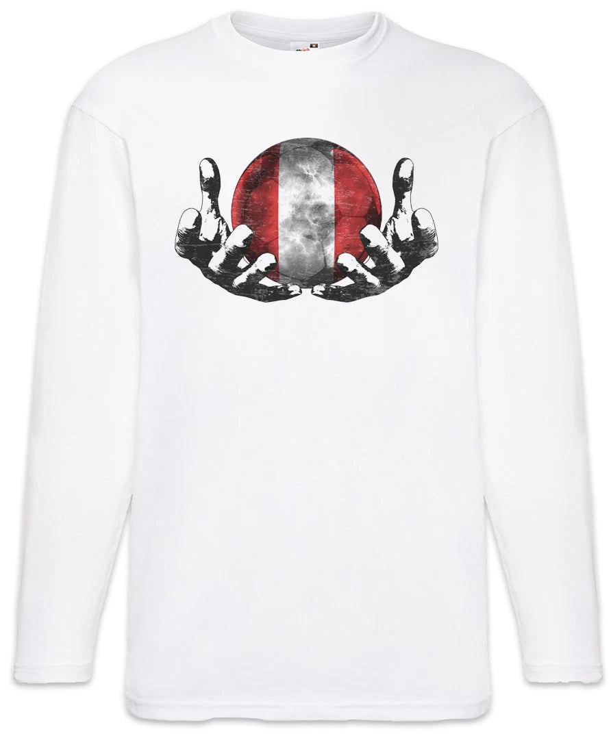 Peru Football Magic Ball Men Long Sleeve T-Shirt peruvian Soccer Flag World