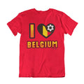I LOVE BELGIUM Football  T-Shirt World Cup 2026, Adults Kids Or Baby, World Cup