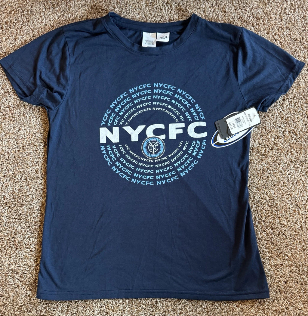 Concepts Sport NYCFC Shirt Large Navy Womens MLS Soccer Marathon Knit Top NWT