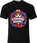 Its Coming Home England Football  Soccer Fan round Neck Short Sleeve  T shirt