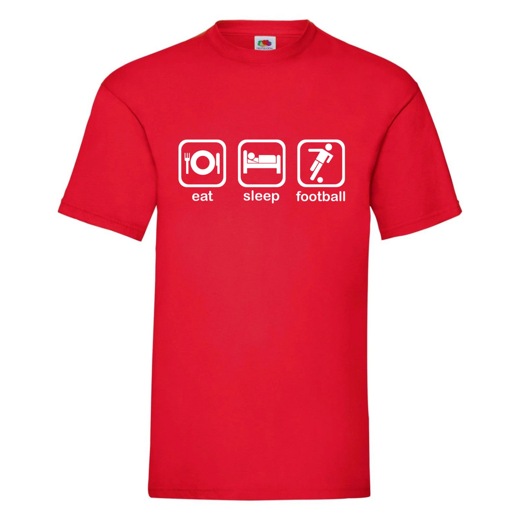 Eat, Sleep, Football - Football Fan T-Shirt, Football Player - Footie Fan Gift