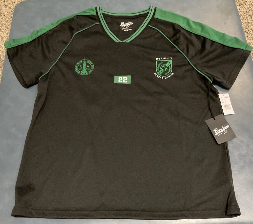 Brooklyn Cloth Mfg. Co. Men’s L Black & Green New York City Soccer League Shirt