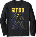 Siu Funny Ronaldo Present for Soccer Lovers Funny Long Sleeve T-Shirt