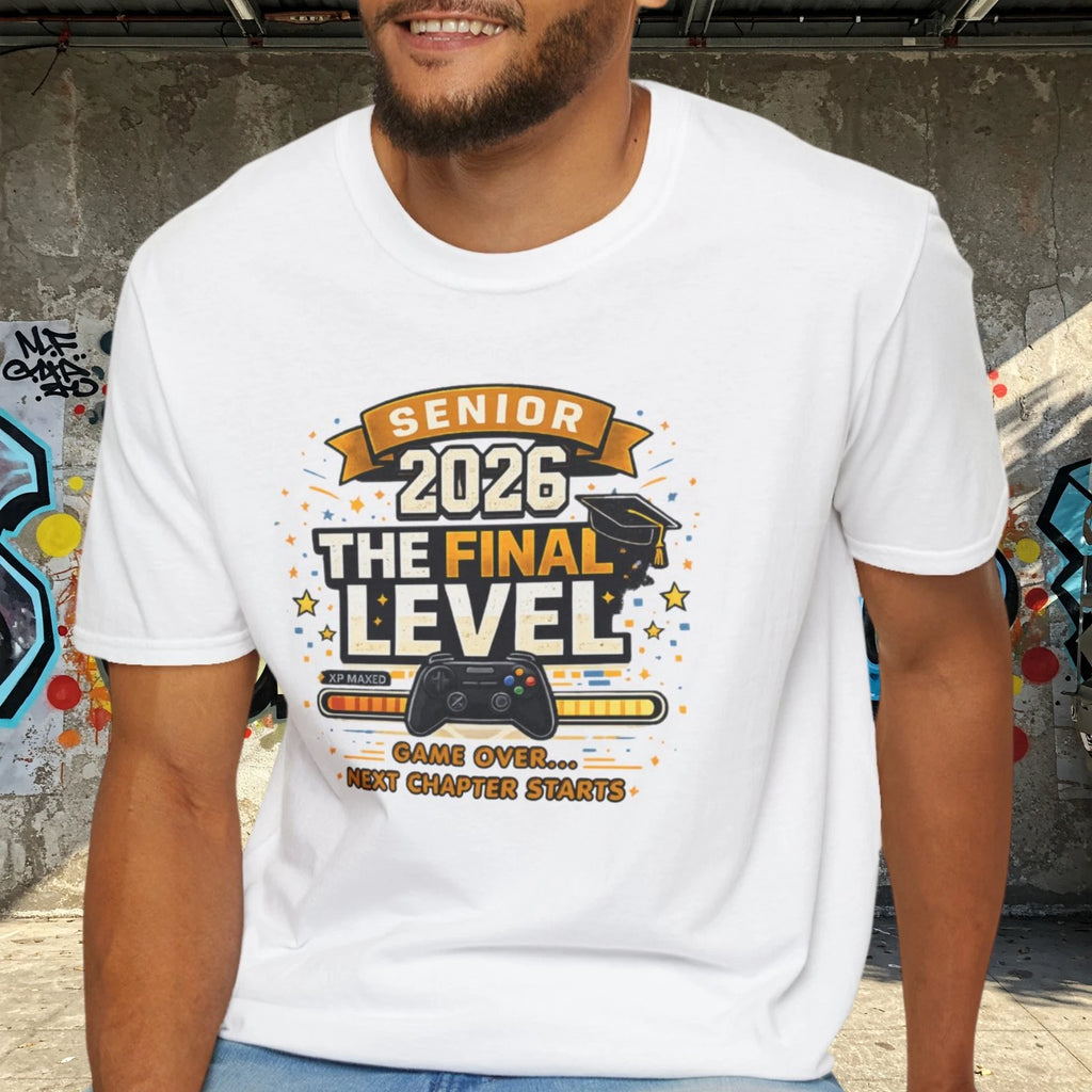 Senior 2026 The Final Level Gamer Graduation T-Shirt, Class of 2026 Game Over