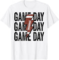 Game Day Football Lightning Bolt Funny Team Unisex T-Shirt