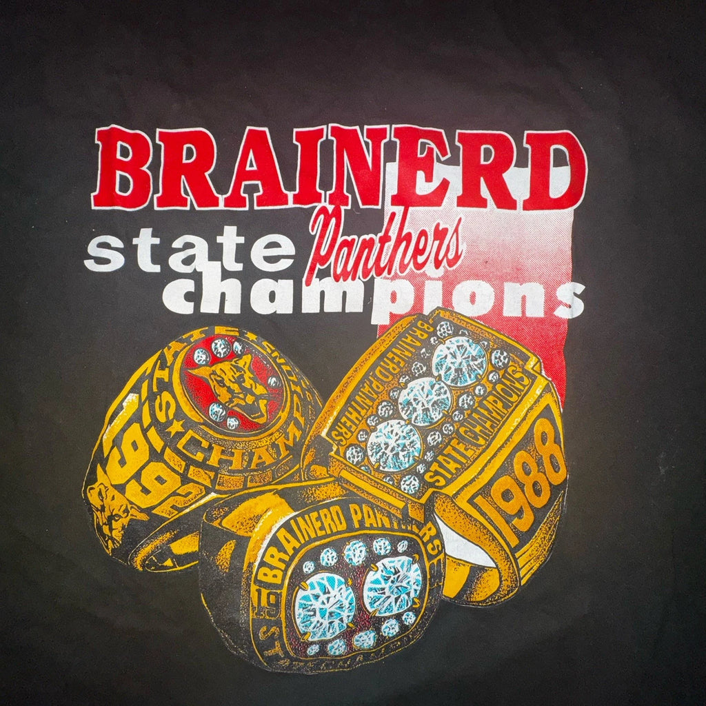 Vintage 90s Brainerd Panthers Chattanooga TN State Champions T-Shirt XL USA RARE