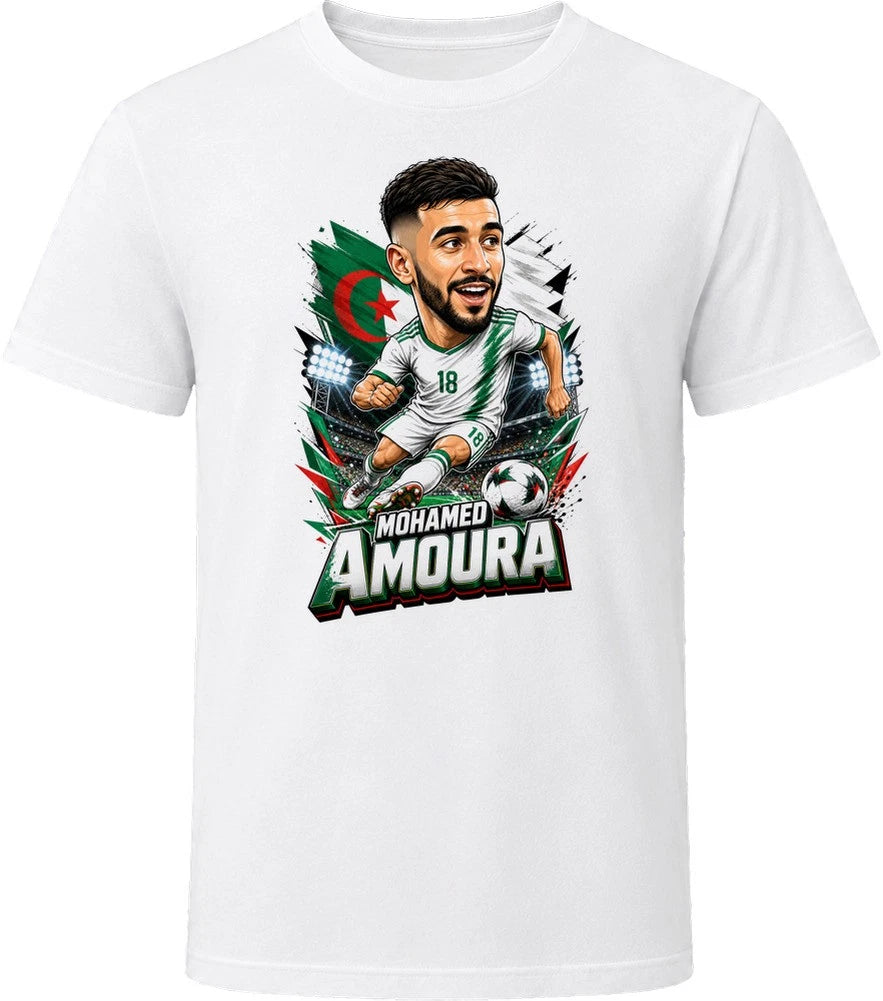 Mohamed Amoura, Algeria Caricature Soccer 2026 T Shirt