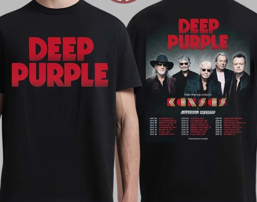 Deep Purple Summer North America Tour 2026 Schedule Dates T-Shirt