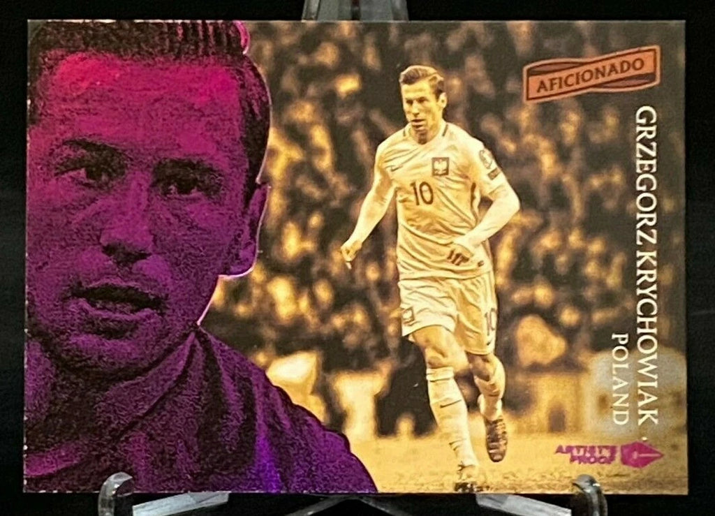 2016-17 Aficionado Artist's Proof Purple #112 Grzegorz Krychowiak Poland /99