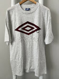 Vtg 90s Umbro ‘Attitude This’ Gray Soccer T-Shirt Men’s XL