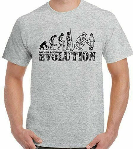 Father And Son T-Shirt Football Evolution - Mens Funny Father's Day Dad Daddy