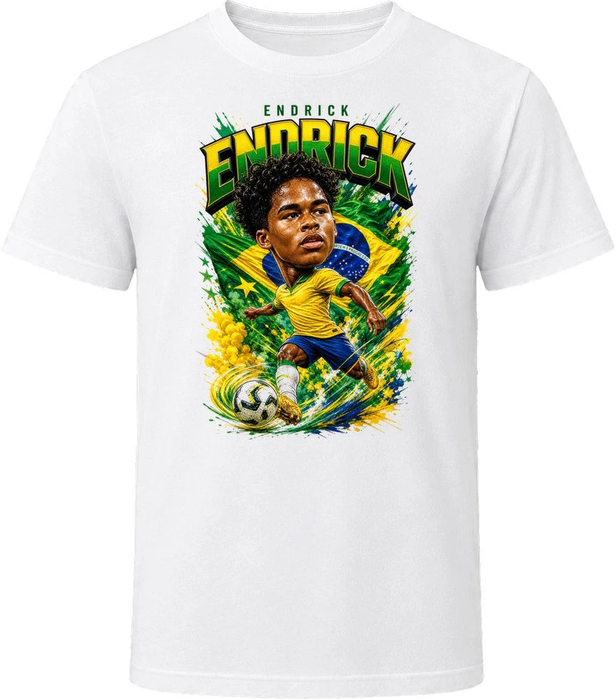 Endrick Brazil Soccer Caricature 2026 World Cup T Shirt