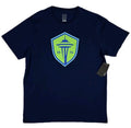 Stadium Essentials SEATTLE SOUNDERS 1974 Soccer MLS Men Navy Blue T-Shirt XL NWT