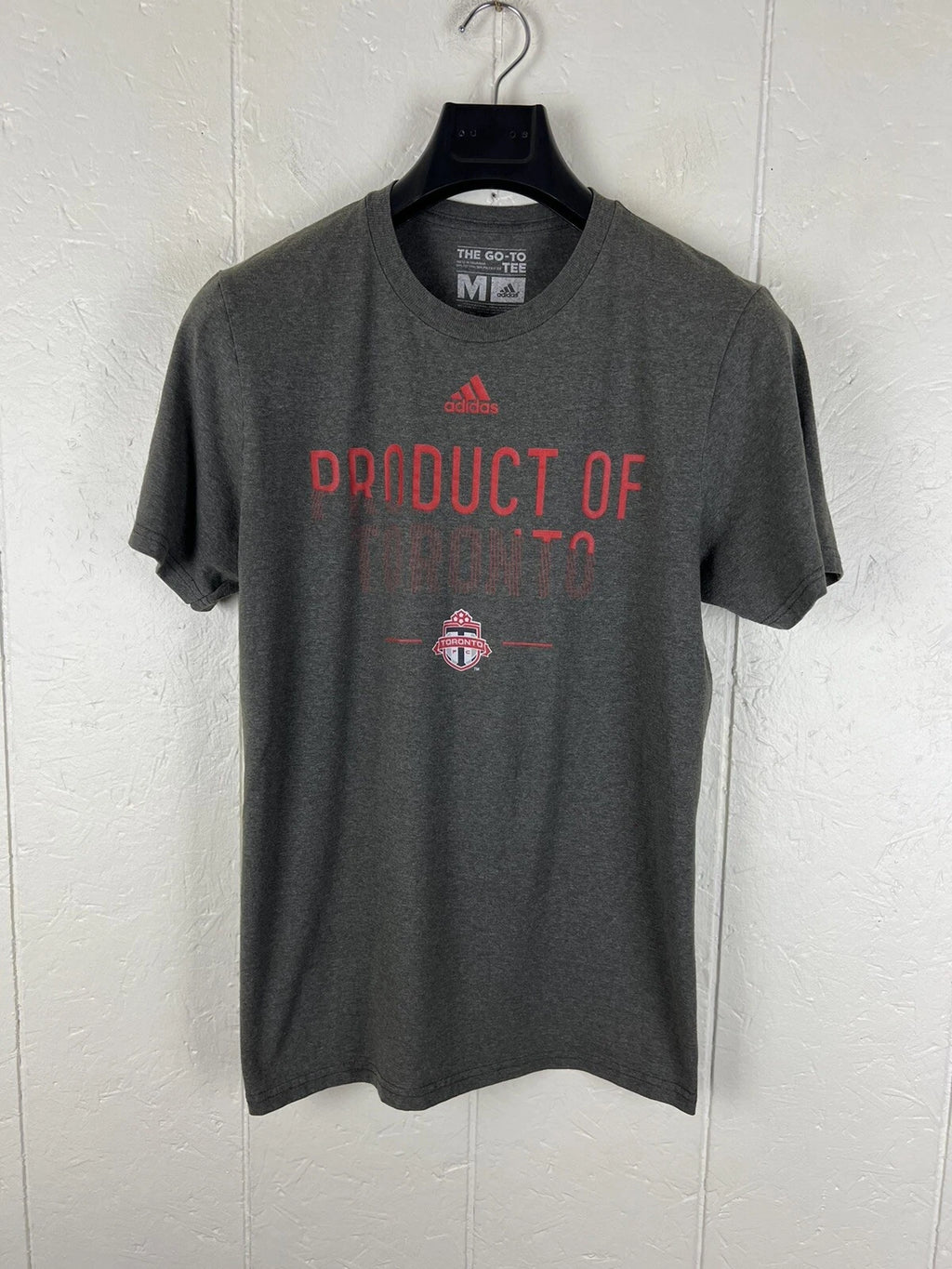 Toronto FC Shirt Mens Large Gray Graphic Crew Neck Short Sleeve Stretch Pullover
