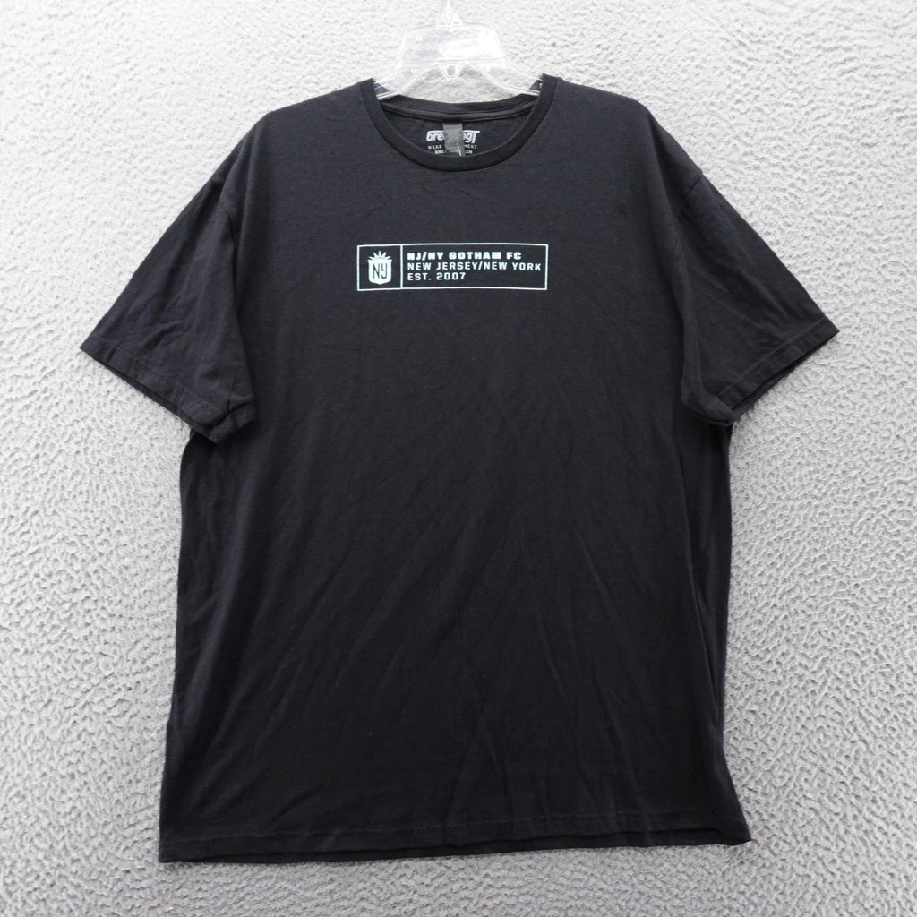 BreakingT NJ NY Gotham Football Club Soccer TShirt Mens XL Black Short Sleeve