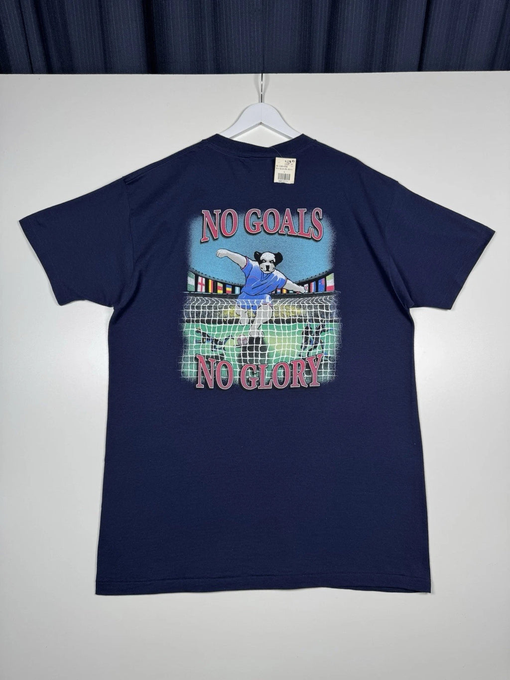 New - VTG 90s Big Dogs "No Goals No Glory" Soccer Shirt - Large