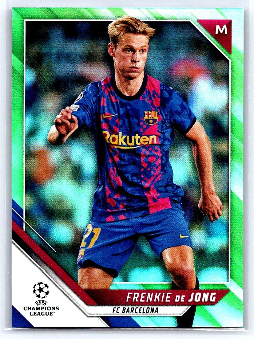 2021-22 Topps UEFA Champions League Neon Green Foil FRENKIE de JONG /199 bx6a