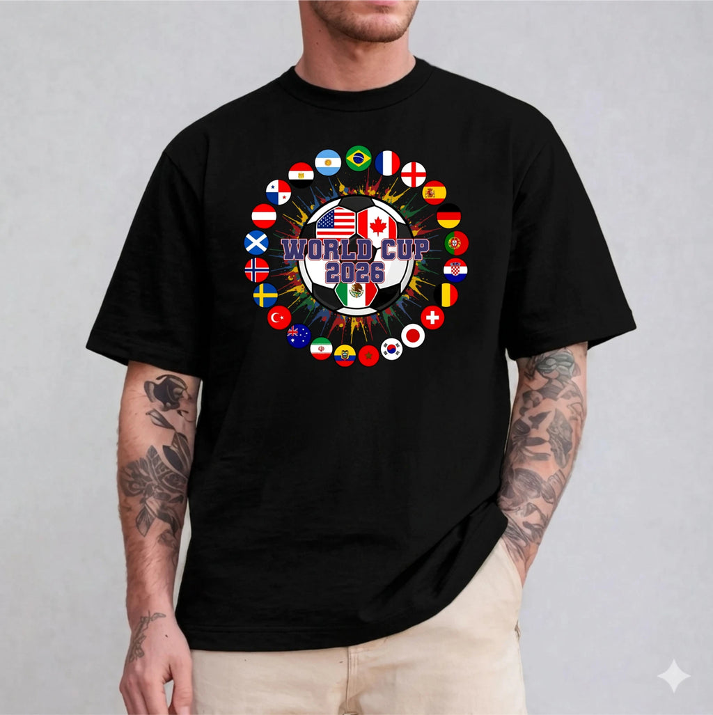 Football World 2026 T-Shirt, All Countries Flags Shirt, Soccer Lovers Gift