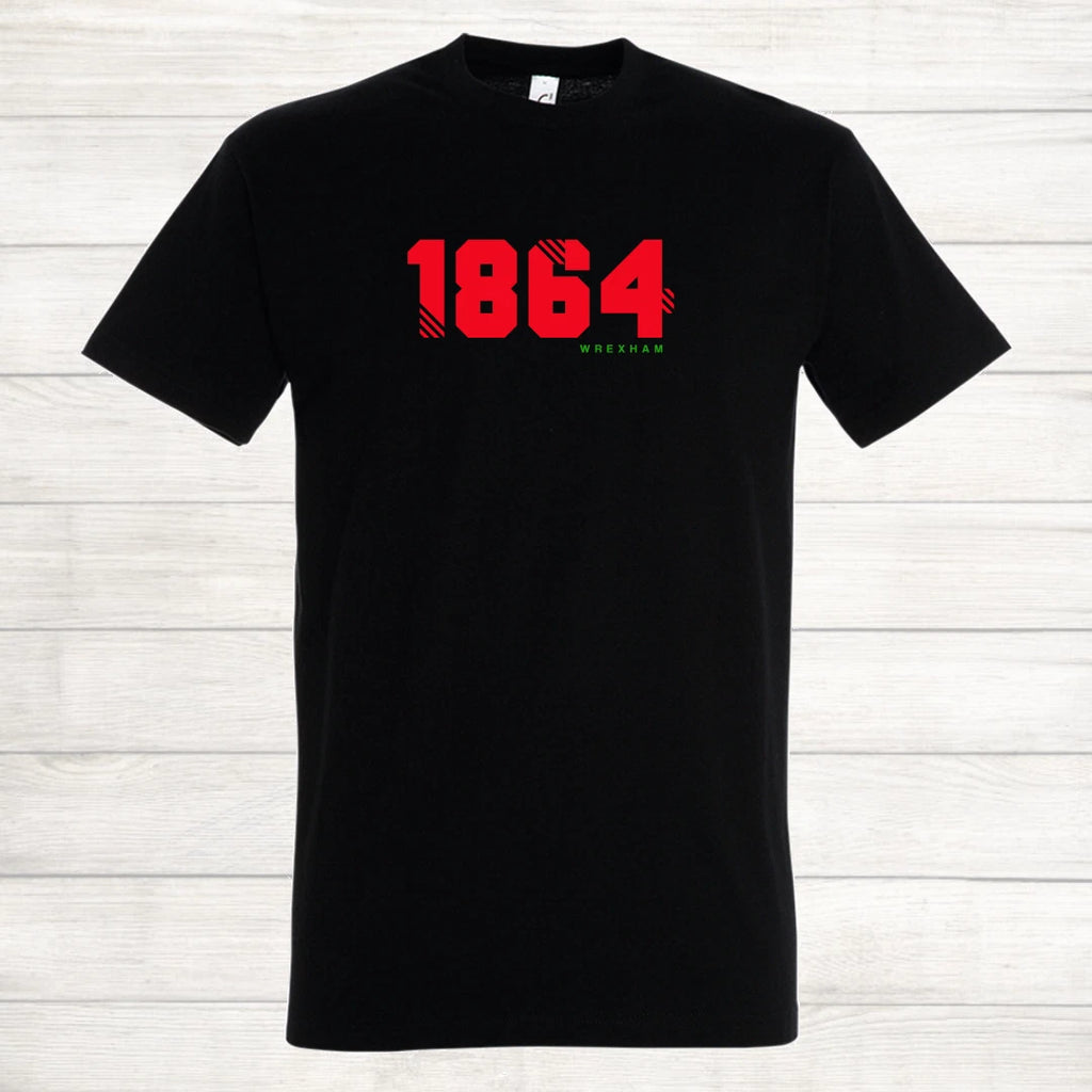 Wrexham AFC Football Shirt 1864 Est Year Retro Gift Casual T Shirt