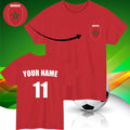 Personalised Morocco Football T-Shirt Custom Name And Number Sports Lover Top