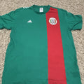 Adidas Futbol Mexico Tshirt Mens Green Short Sleeve Soccer stripes Medium