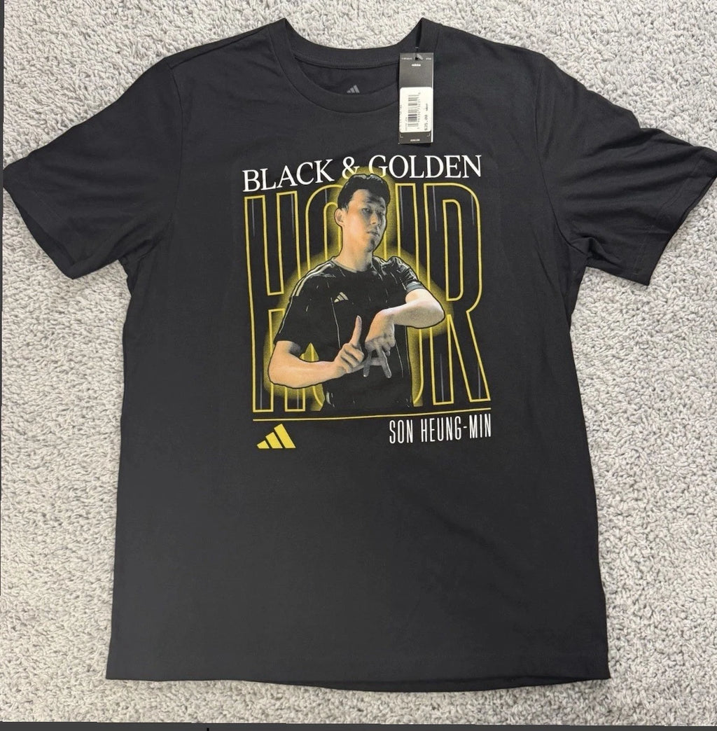 Son Heung-Min LAFC Black & Golden Fresh Shirt Soccer T-shirt New MLS Medium