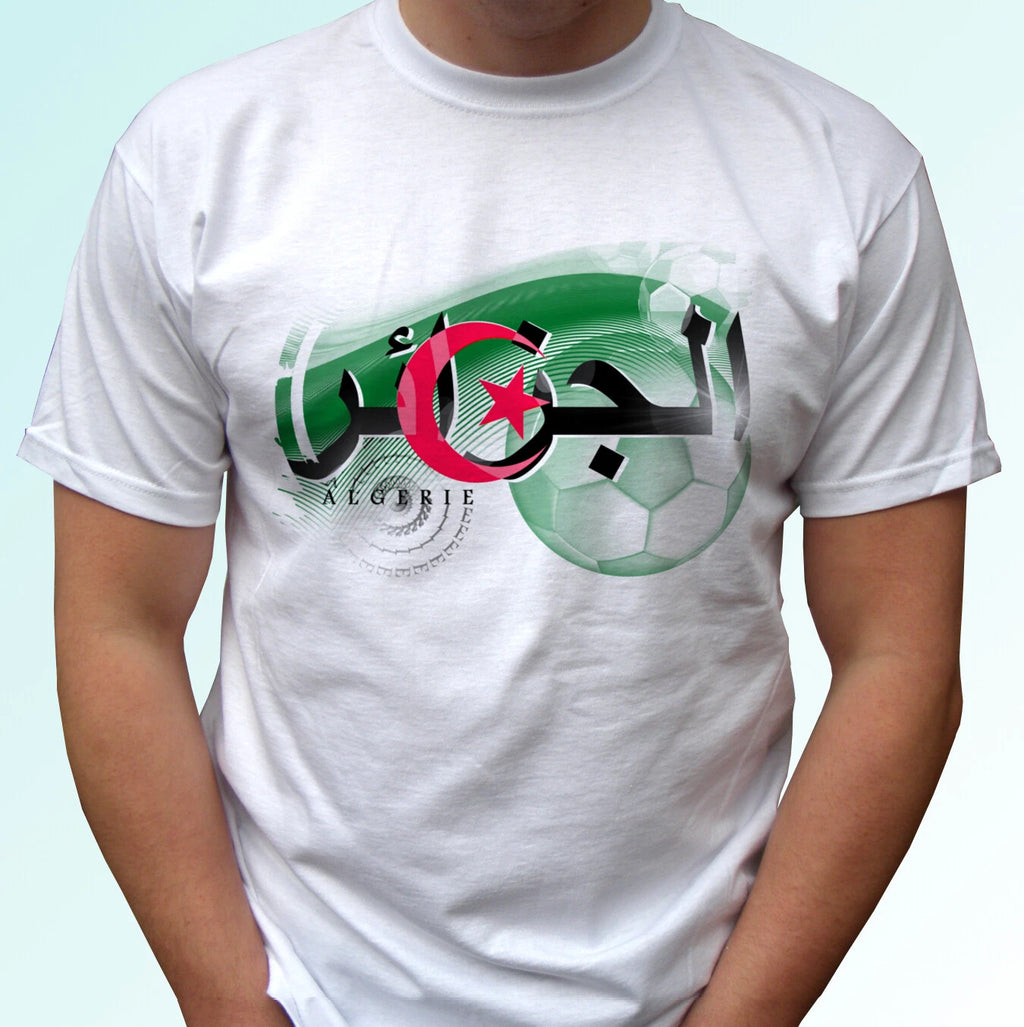 Algeria Algerie white t shirt football flag top tee soccer mens womens kids baby