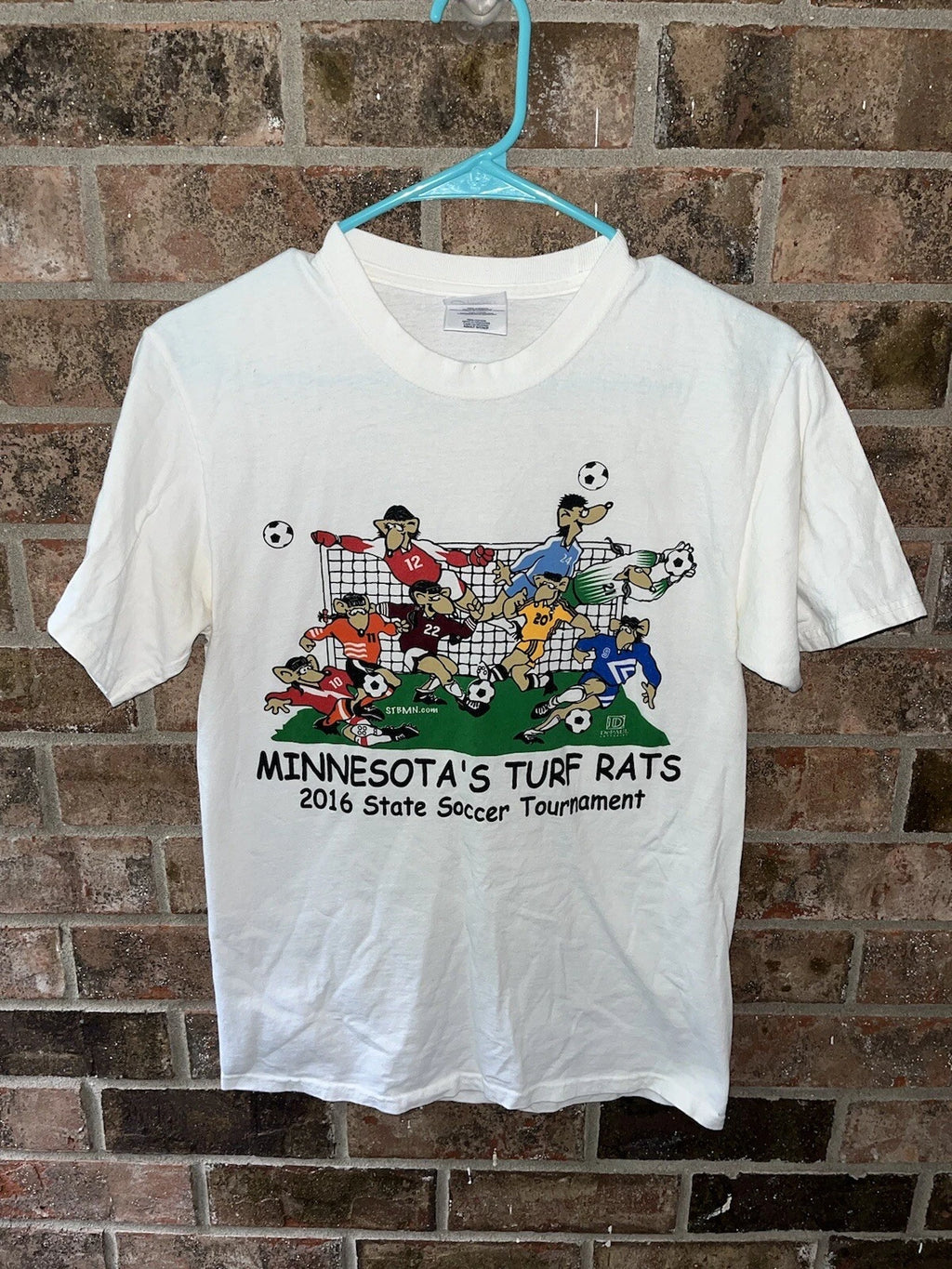 Adult Small 2016 Minnesota Soccer Cartoon Themed State Tournament T-Shirt