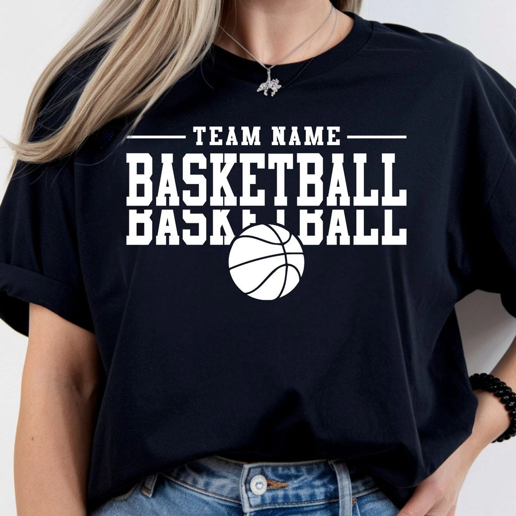 Personalised Basketball Team Shirt Custom Name Sports Fan Match Day Gift Tee Top