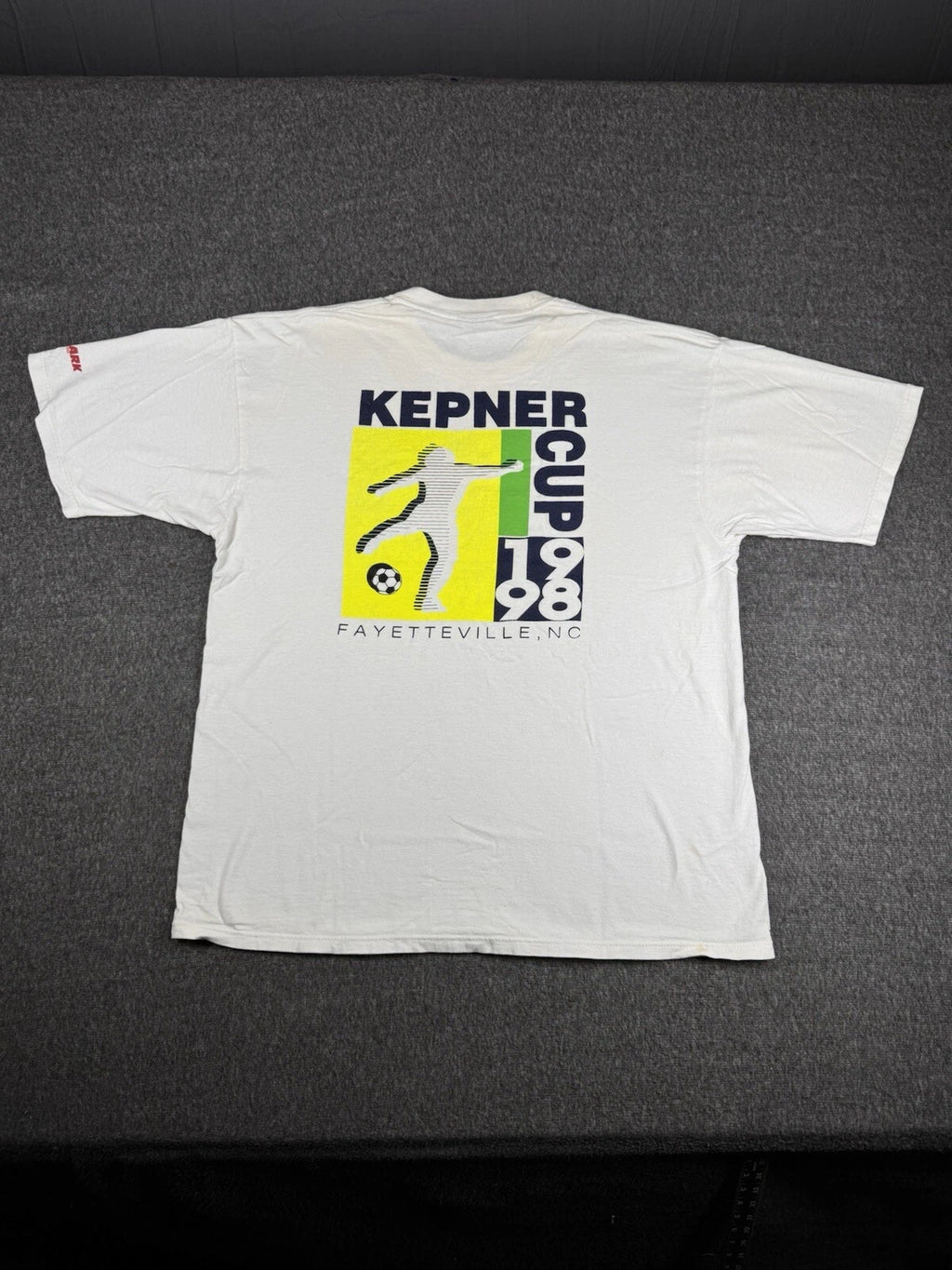 Vintage Soccer Tee 1998 Mens Size XL White Fayetteville NC