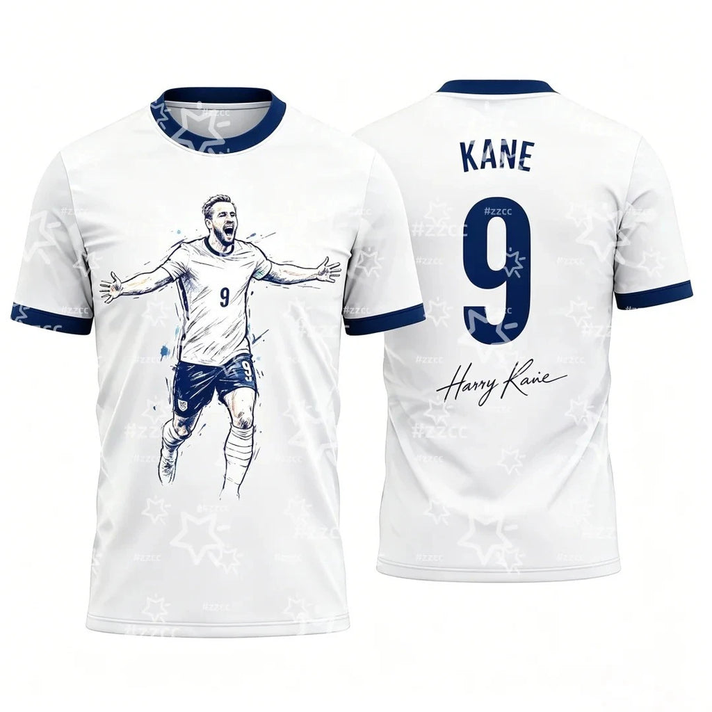 England Football T-Shirts 2026 World Cup Kane T-Shirts Polyester Breathable