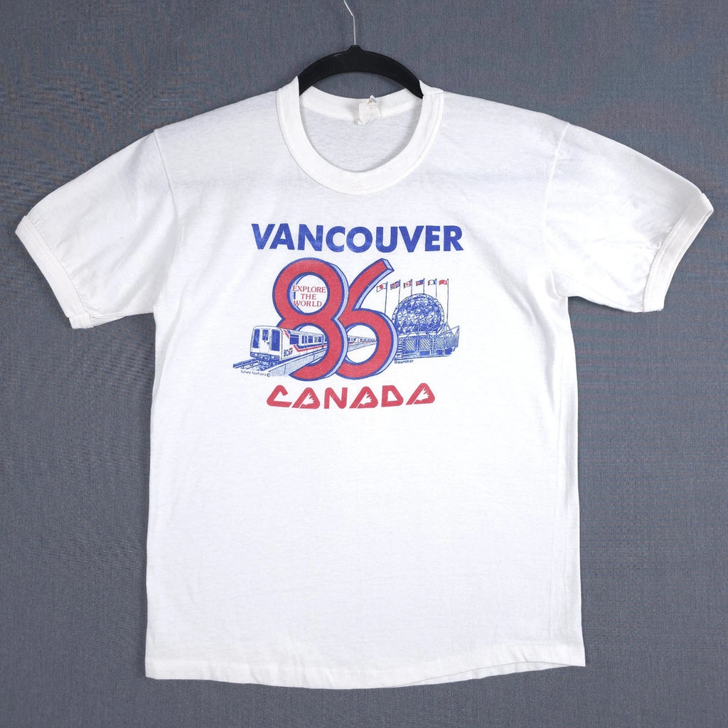 Vintage Expo 86 Vancouver Canada Shirt Size Large Future Fashions Lee Mar 1985