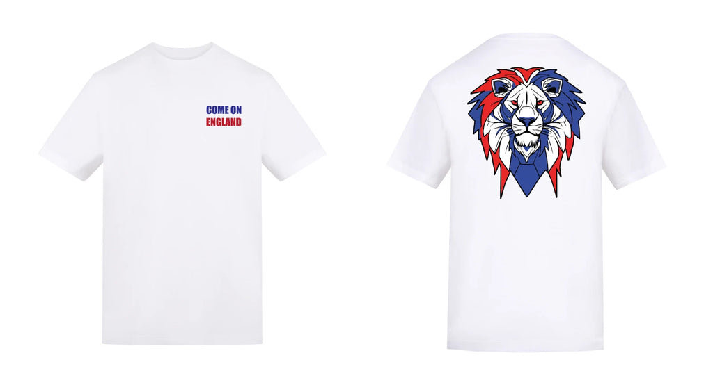 England World Cup Supporters T-Shirt Come On England Lion Design